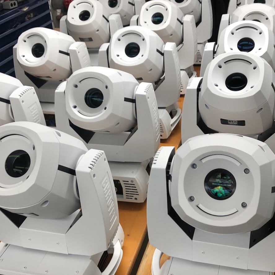 Lackierung von Moving Heads